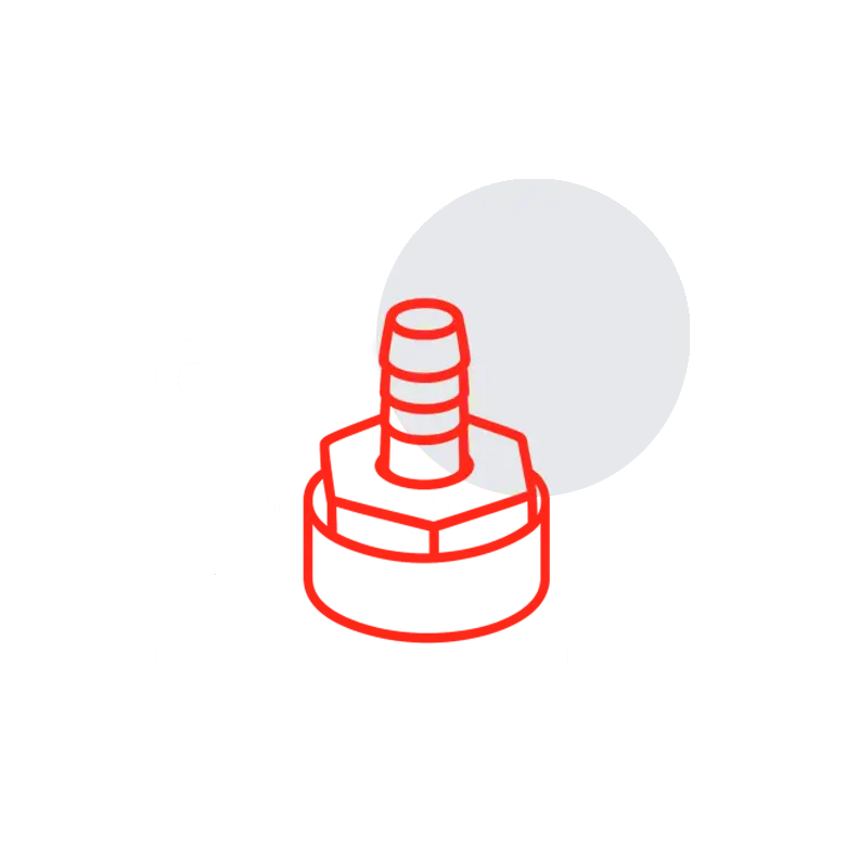 Soft tube connector icon